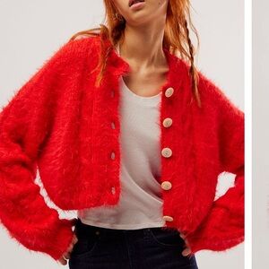 Free People Red Willow Cardi